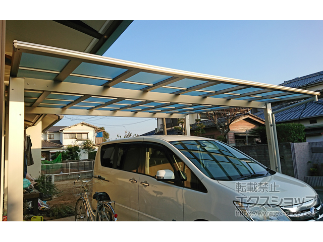 熊本県荒尾市ののカーポート エフルージュ ツイン FIRST 積雪〜20cm対応 施工例