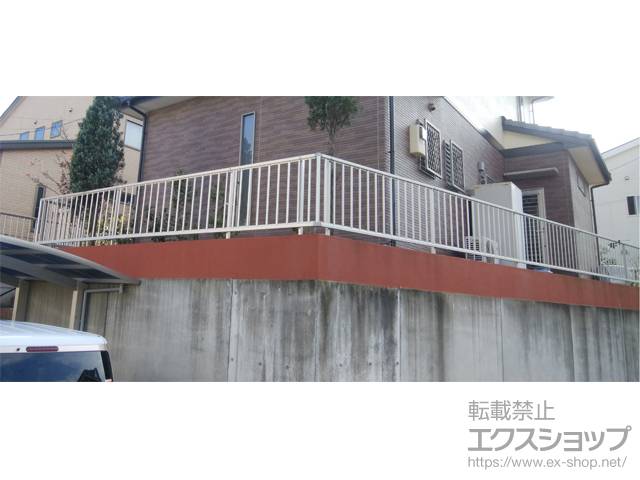 福岡県福岡市ののフェンス・柵 ミエッタフェンス 防犯たて格子タイプ 自由柱施工 施工例