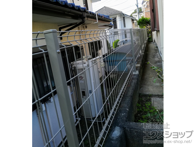 神奈川県横浜市ののフェンス・柵 イーネットフェンス 3F型　自由柱施工 施工例