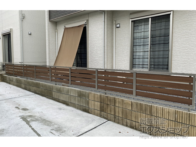 茨城県筑西市ののフェンス・柵 モクハイフェンス　フリーポールタイプ 施工例