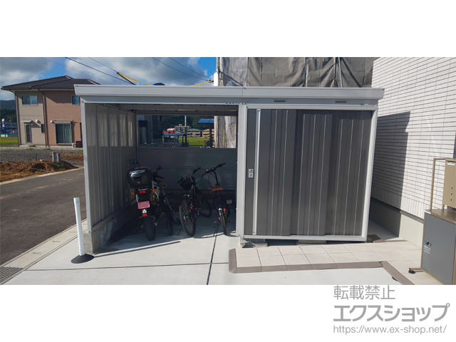 長崎県北松浦郡佐々町のの物置・屋外倉庫 ネクスタウィズ 一般型 4000×2210×2075 右扉タイプ NXN-48SK・40CS-PG 施工例