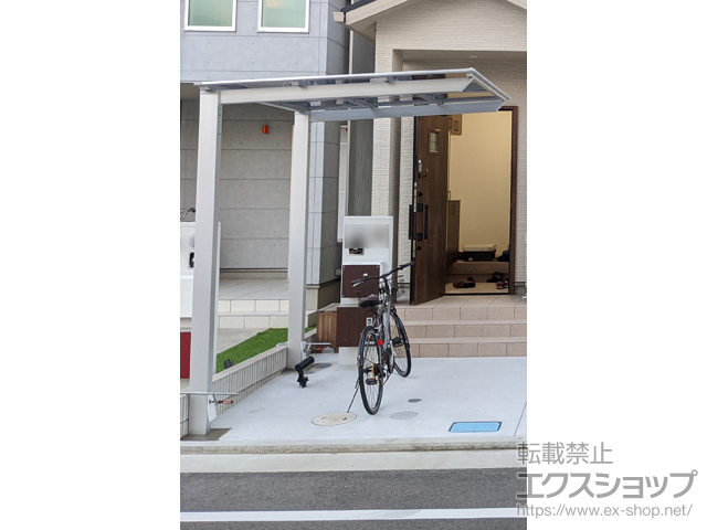 大阪府泉大津市ののサイクルポート・駐輪場 ネスカFミニ (フラットスタイル) 積雪〜20cm対応 施工例