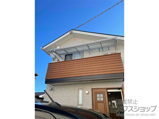 宮城県仙台市ののバルコニー・ベランダ屋根 ソラリア R型 ルーフタイプ 単体 積雪〜20cm対応 施工例