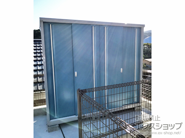 長崎県長崎市のの物置・屋外倉庫 シンプリー 一般型 2160×755×1903（MJX-217E） MJX-217E-AB 施工例