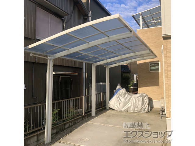 愛知県安城市ののカーポート ネスカR (ラウンドスタイル) 延長 積雪〜20cm対応 施工例