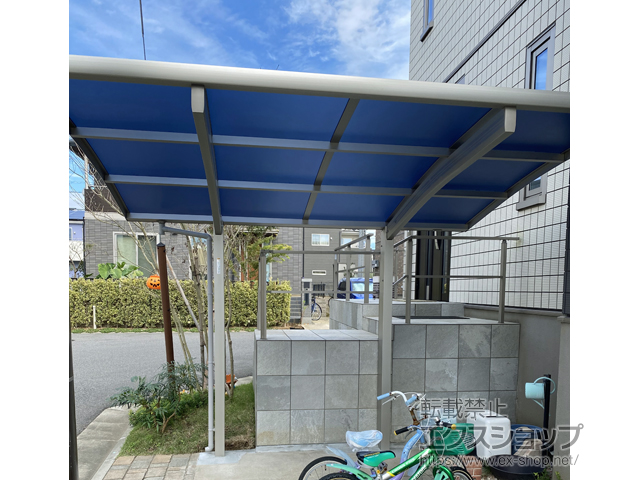 千葉県印西市ののサイクルポート・駐輪場 プレシオスポート ミニ 積雪〜20cm対応 施工例