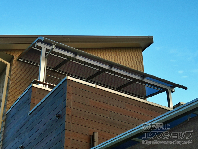 熊本県熊本市ののバルコニー・ベランダ屋根 ソラリア R型 屋根タイプ 単体 積雪〜20cm対応 施工例