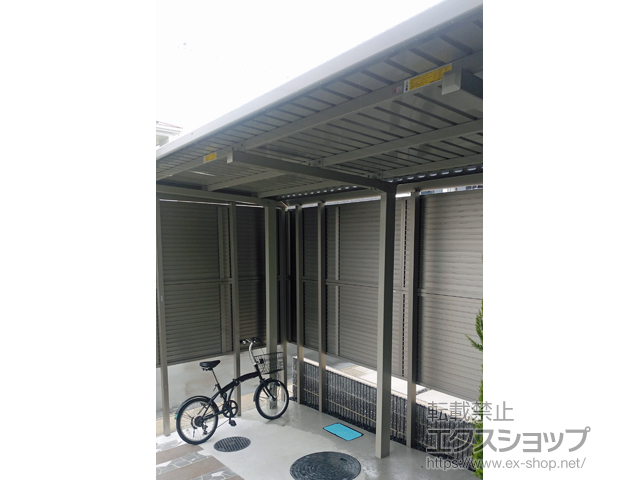 広島県東広島市ののサイクルポート・駐輪場 自転車置場 SP10CHN型 連棟 施工例