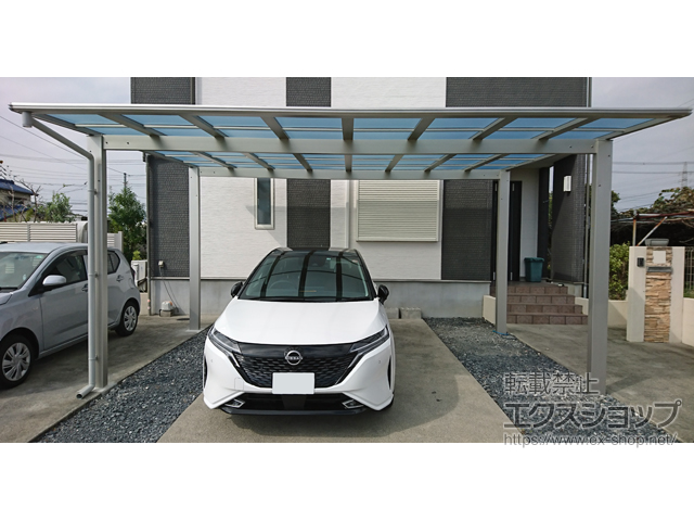 愛知県津島市ののカーポート エフルージュ ツイン FIRST 積雪〜20cm対応 施工例