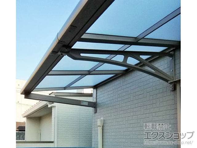 愛知県名古屋市ののバルコニー・ベランダ屋根 スピーネ F型 ルーフタイプ 連棟（1.0間+1.0間） 積雪〜20cm対応 施工例