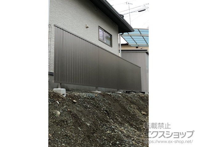 岩手県盛岡市ののフェンス・柵 フェンスAB TS2型 縦スリット2　フリーポールタイプ 施工例