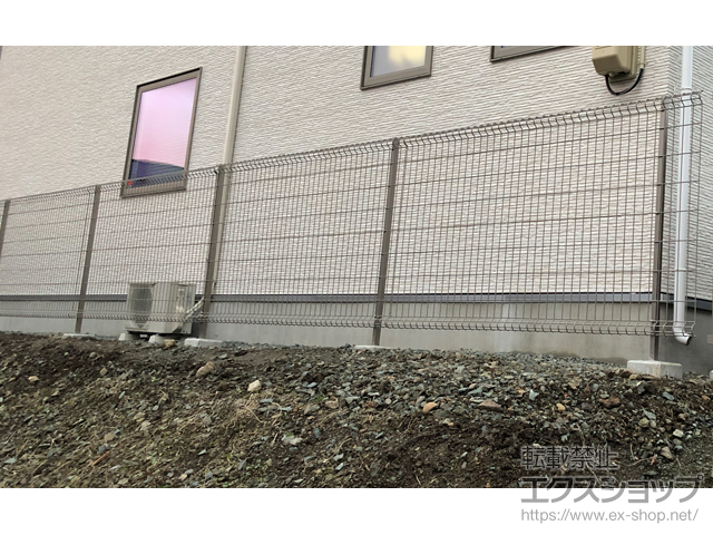 岩手県盛岡市ののフェンス・柵 ハイグリッドフェンスN8型　フリーポールタイプ 施工例