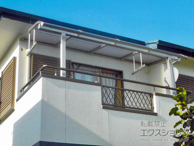 静岡県浜松市ののバルコニー・ベランダ屋根 ソラリア R型 屋根タイプ 単体 積雪〜20cm対応 施工例