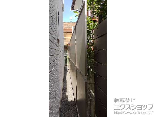 埼玉県春日部市ののフェンス・柵 めかくし塀P型 めかくしタイプ 高尺タイプ フリーポールタイプ 施工例