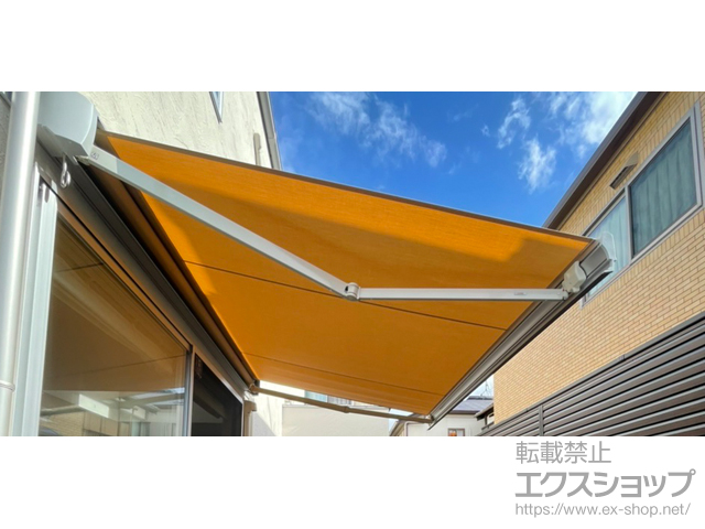 大阪府堺市のLIXIL リクシル（トステム）のオーニング・日よけ 彩風 あやかぜ S型 手動式 施工例
