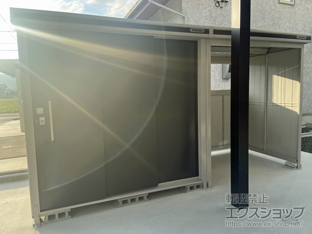 鳥取県倉吉市のの物置・屋外倉庫 エルモコンビ 積雪型（LMDS-2215+LKDS-1815） LMDS-2215+LKDS-1815-SM 施工例