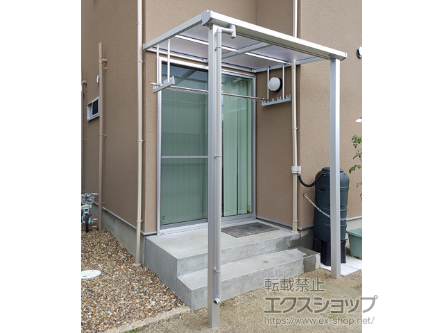 大阪府箕面市ののテラス屋根 ソラリア F型 テラスタイプ 単体 積雪〜20cm対応 施工例