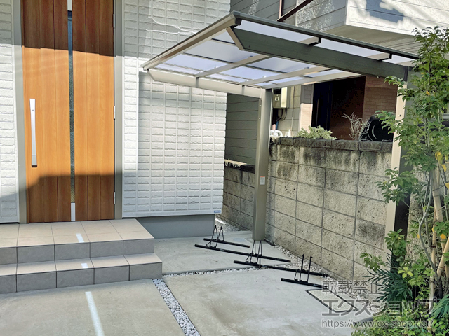 東京都荒川区ののサイクルポート・駐輪場 ネスカFミニ (フラットスタイル) 積雪〜20cm対応 施工例