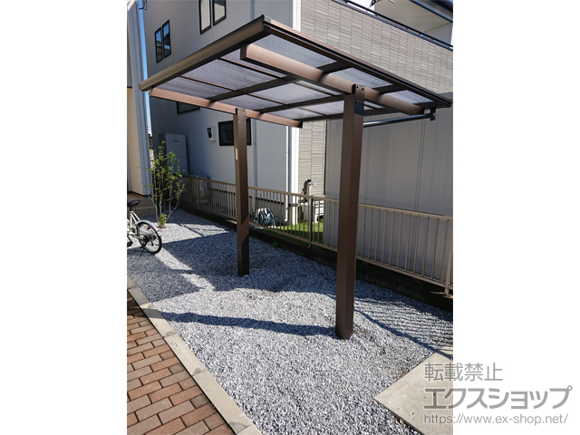 栃木県栃木市ののサイクルポート・駐輪場 エフルージュグランミニ ZERO サイクルポートタイプ 積雪〜20cm 施工例