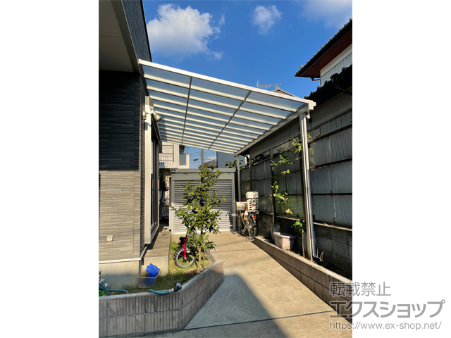 埼玉県桶川市ののテラス屋根 ソラリア F型 テラスタイプ 単体 積雪〜20cm対応 施工例