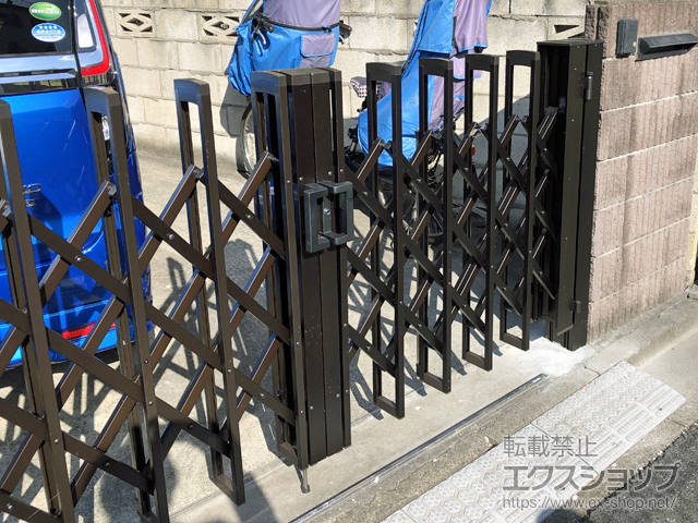 東京都葛飾区ののカーゲート エアリーナII ノンキャスター 両開き親子 13S+34M 施工例