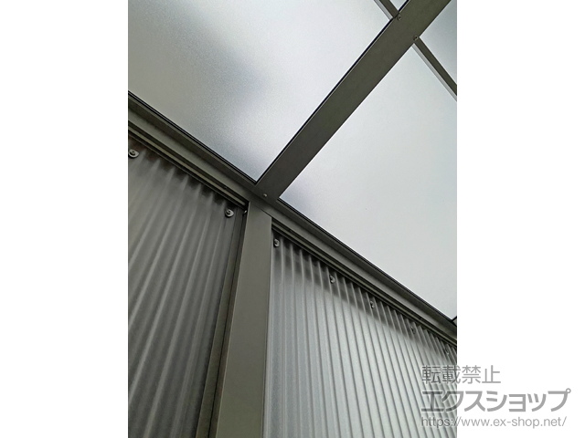 群馬県伊勢崎市ののストックヤード スピーネストックヤードF型 波板タイプ スクリーン仕様 積雪〜20cm対応 施工例