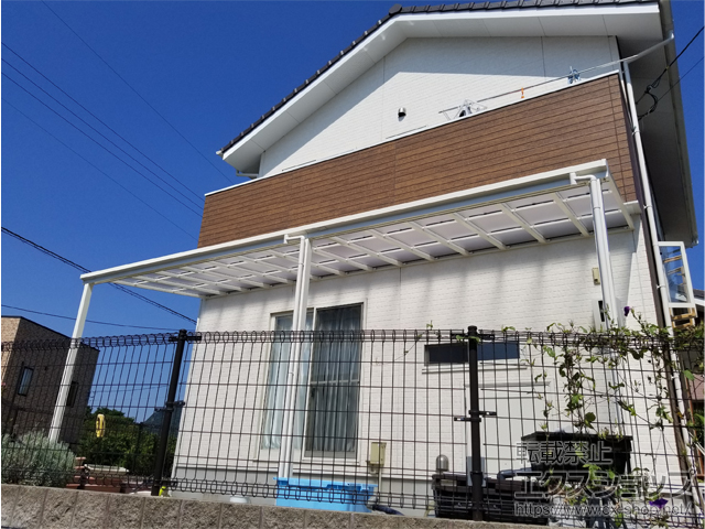 長崎県北松浦郡佐々町ののテラス屋根 ソラリア F型 1500 テラスタイプ 連棟　積雪〜50cm対応 施工例