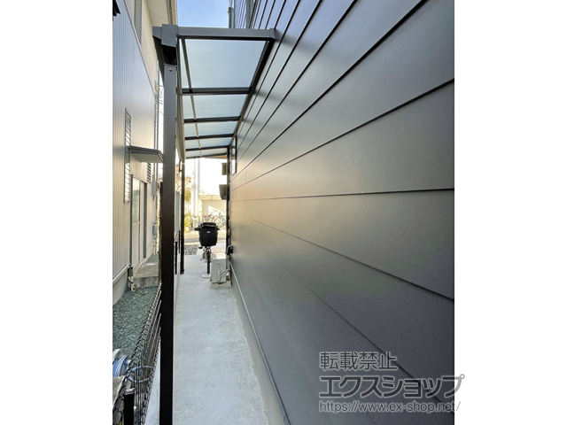 高知県高知市ののテラス屋根 ソラリア F型 テラスタイプ 単体 積雪〜20cm対応*前面台形納まり 施工例