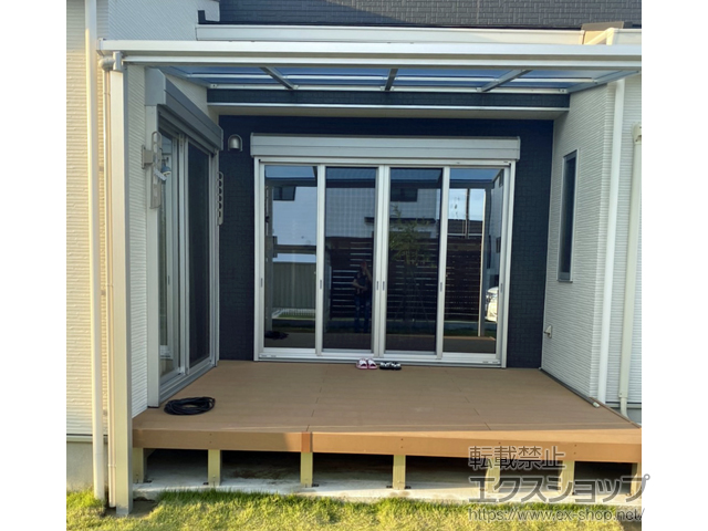 群馬県高崎市ののテラス屋根 ソラリア F型 テラスタイプ 単体 積雪〜20cm対応 施工例