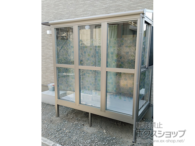 岩手県陸前高田市ののテラス囲い・サンルーム サニージュ F型 床納まり ランマ無 積雪〜20cm対応 施工例