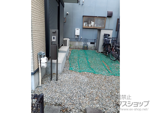 大阪府高槻市のの機能門柱・ポスト アクシィ2型 機能門柱 組み合わせ例１７−５+照明+テレビドアホン VL-SE50KF 施工例