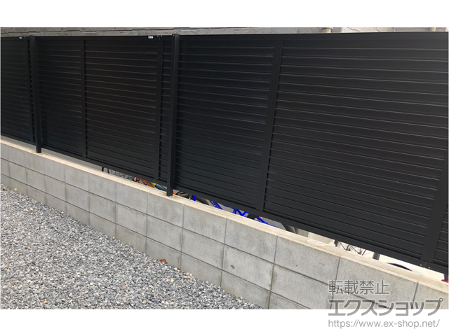 千葉県船橋市ののフェンス・柵 フェンスAB YM2型 横目隠し2　フリーポールタイプ 施工例