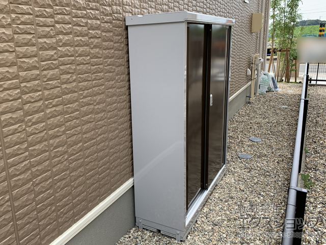 愛知県豊田市のの物置・屋外倉庫 シンプリー 一般型 1320×415×1603 MJX-134D-TB 施工例