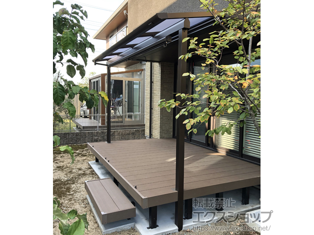 熊本県合志市ののテラス屋根 ソラリア F型 テラスタイプ 単体 積雪〜20cm対応 施工例