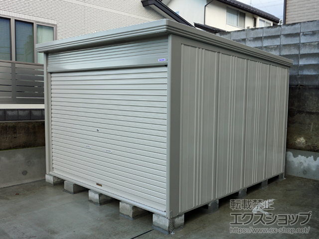 山形県山形市のの物置・屋外倉庫 Mr.ストックマンダンディ (シャッター扉) 多雪型 結露減少型 2900×2990×2110 NDE-SZ2929-W 施工例