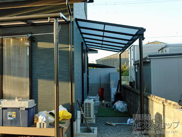 愛媛県松山市ののテラス屋根 ソラリア F型 テラスタイプ 単体 積雪〜20cm対応 施工例