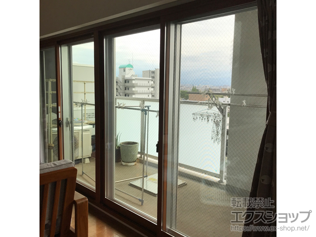 大阪府堺市のの二重窓（内窓） インプラス 引違い窓 変則2枚建+ふかし枠（20mm）4方+段差スペーサー×2 施工例