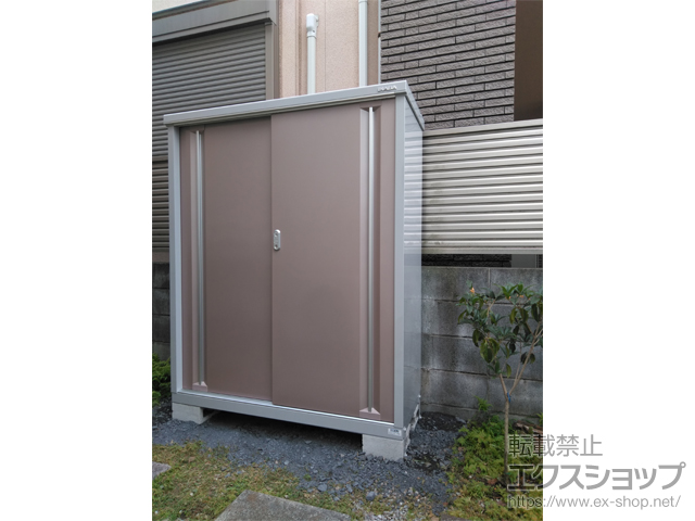 東京都練馬区のの物置・屋外倉庫 シンプリー 一般型 1320×515×1603（MJX-135D-P） MJX-135D-P-AR 施工例