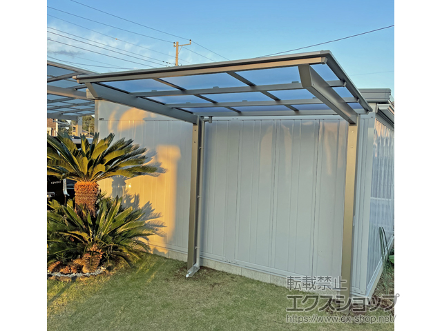 茨城県土浦市ののサイクルポート・駐輪場 ネスカFミニ (フラットスタイル) 積雪〜20cm対応 施工例