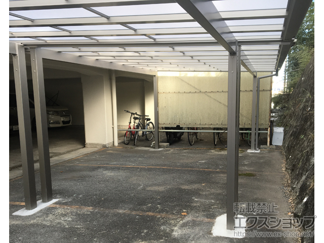 兵庫県神戸市ののカーポート ソリッドポート ワイド 積雪〜20cm対応 施工例