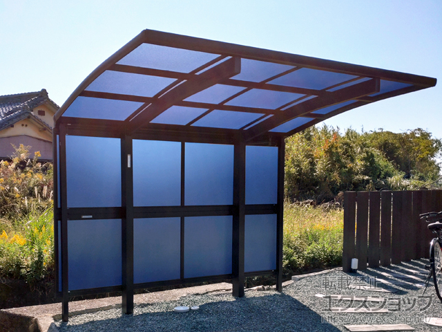 高知県南国市ののサイクルポート・駐輪場 プレシオスポート ミニ 積雪〜20cm対応 施工例