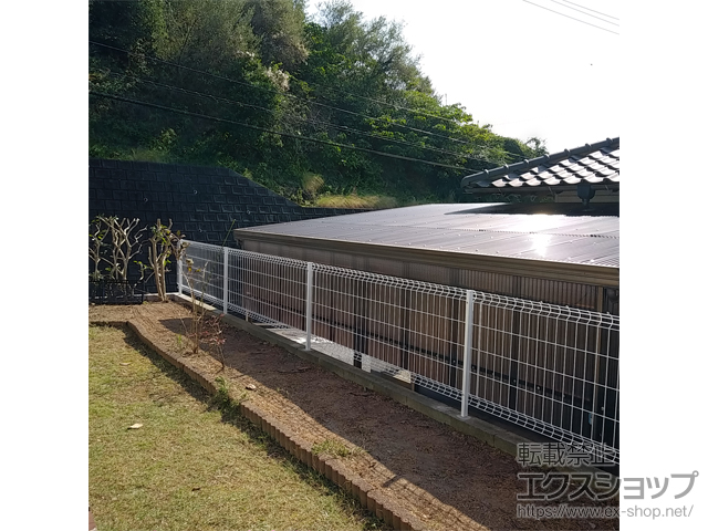 福岡県福岡市ののフェンス・柵 イーネットフェンス 3F型　自由柱施工 施工例