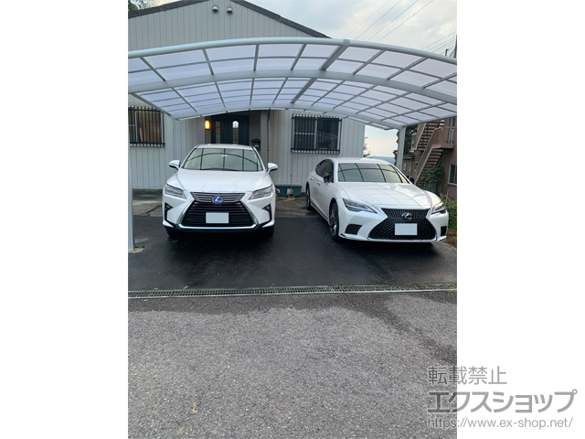 岐阜県瑞浪市ののカーポート ネスカR (ラウンドスタイル) ワイド 積雪〜20cm対応 施工例