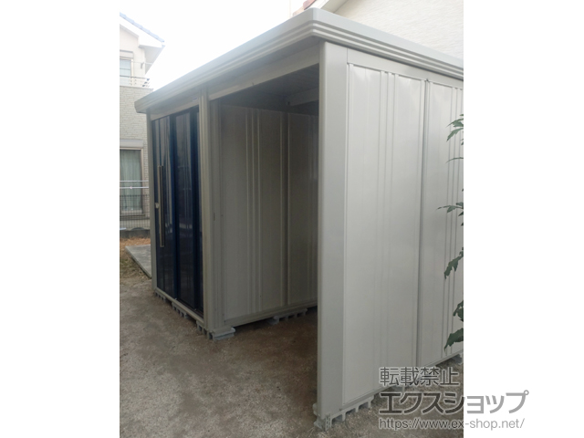 福岡県みやま市のの物置・屋外倉庫 Mr.ストックマン プラスアルファ 一般型 3015×2290×2110 TP-3022-D 施工例