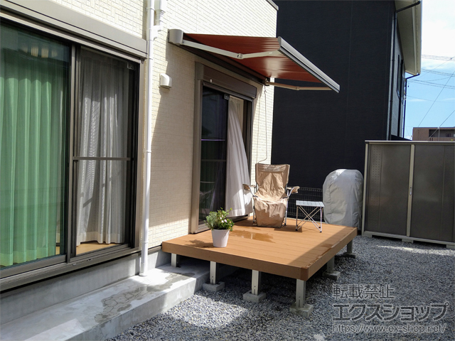 三重県桑名市のLIXIL リクシル（トステム）のオーニング・日よけ 彩風 あやかぜ S型 手動式 施工例