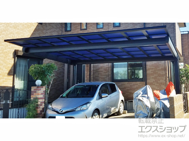 愛知県瀬戸市ののカーポート エフルージュツインEX FIRST 後方支持タイプ 積雪〜20cm対応 施工例