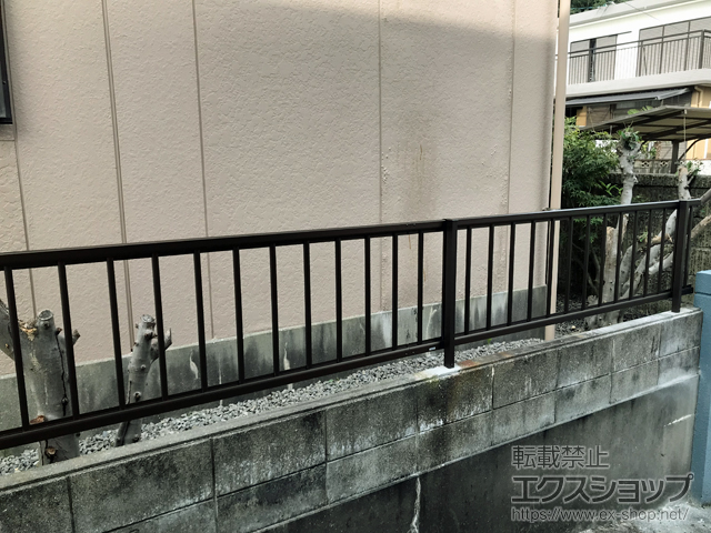 長崎県佐世保市ののフェンス・柵 ミエッタフェンス 防犯たて格子タイプ・自由柱施工 施工例