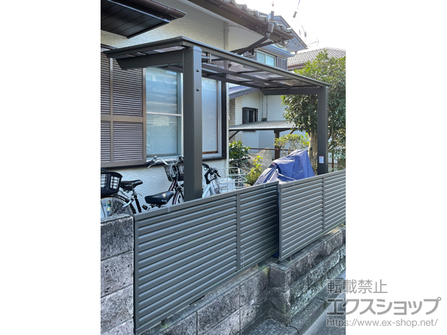 埼玉県桶川市ののテラス屋根 フーゴF 独立テラスタイプ 単体 積雪〜20cm対応 施工例