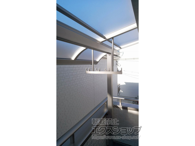 兵庫県尼崎市ののバルコニー・ベランダ屋根 ソラリア R型 屋根タイプ 単体 積雪〜20cm対応 施工例