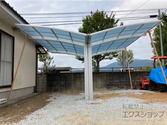 福岡県飯塚市ののカーポート レイナポートグラン Y合掌　積雪〜20cm対応 施工例